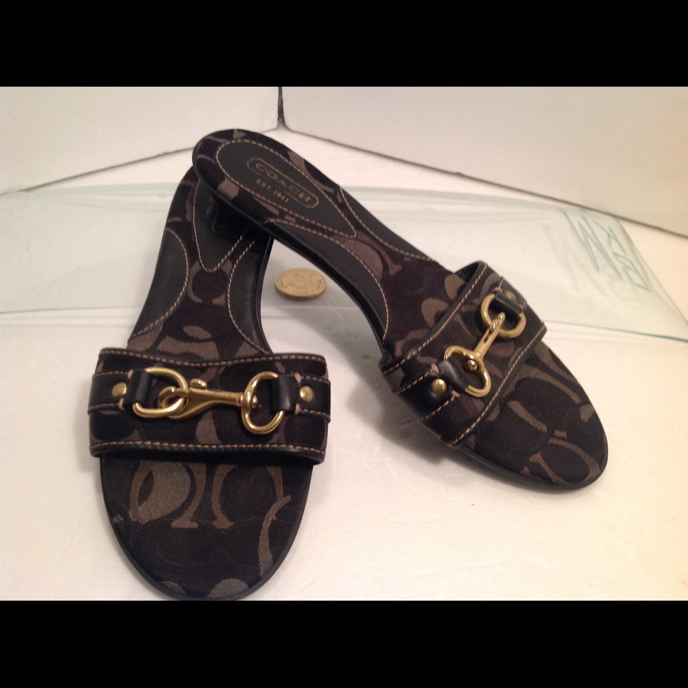 Coach sandal size 9 with the horse bit flavor